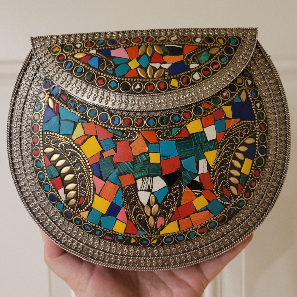 Ramla Mosaic Silver Purse
